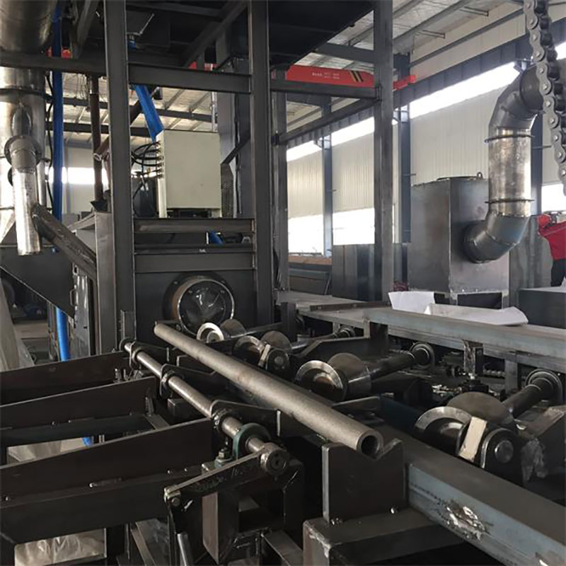 What are the parts of the cleaning room of the shot blasting machine?